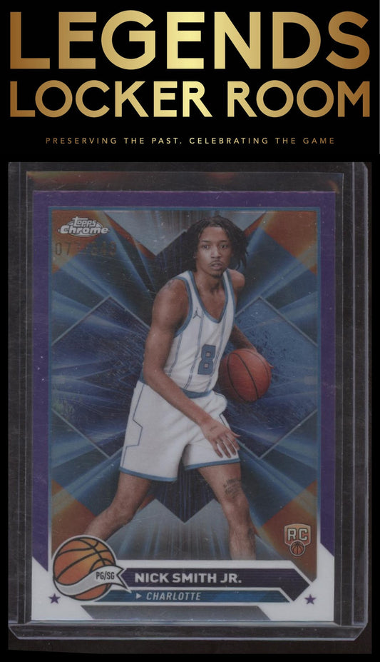 2023-24 Topps Chrome #86 Nick Smith Jr. Purple Refractors #/349