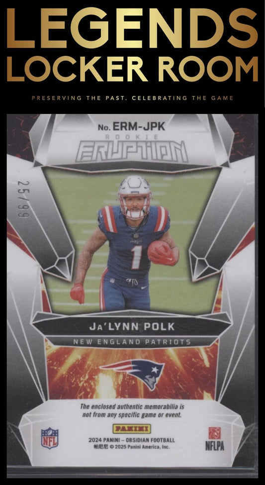 2024 Panini Obsidian - Rookie Eruption Materials Silver #18 Ja'Lynn Polk #/99