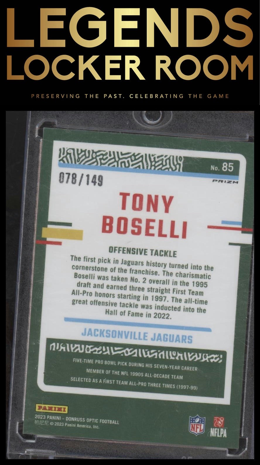 2023 Donruss Optic #85 Tony Boselli Flex #/149
