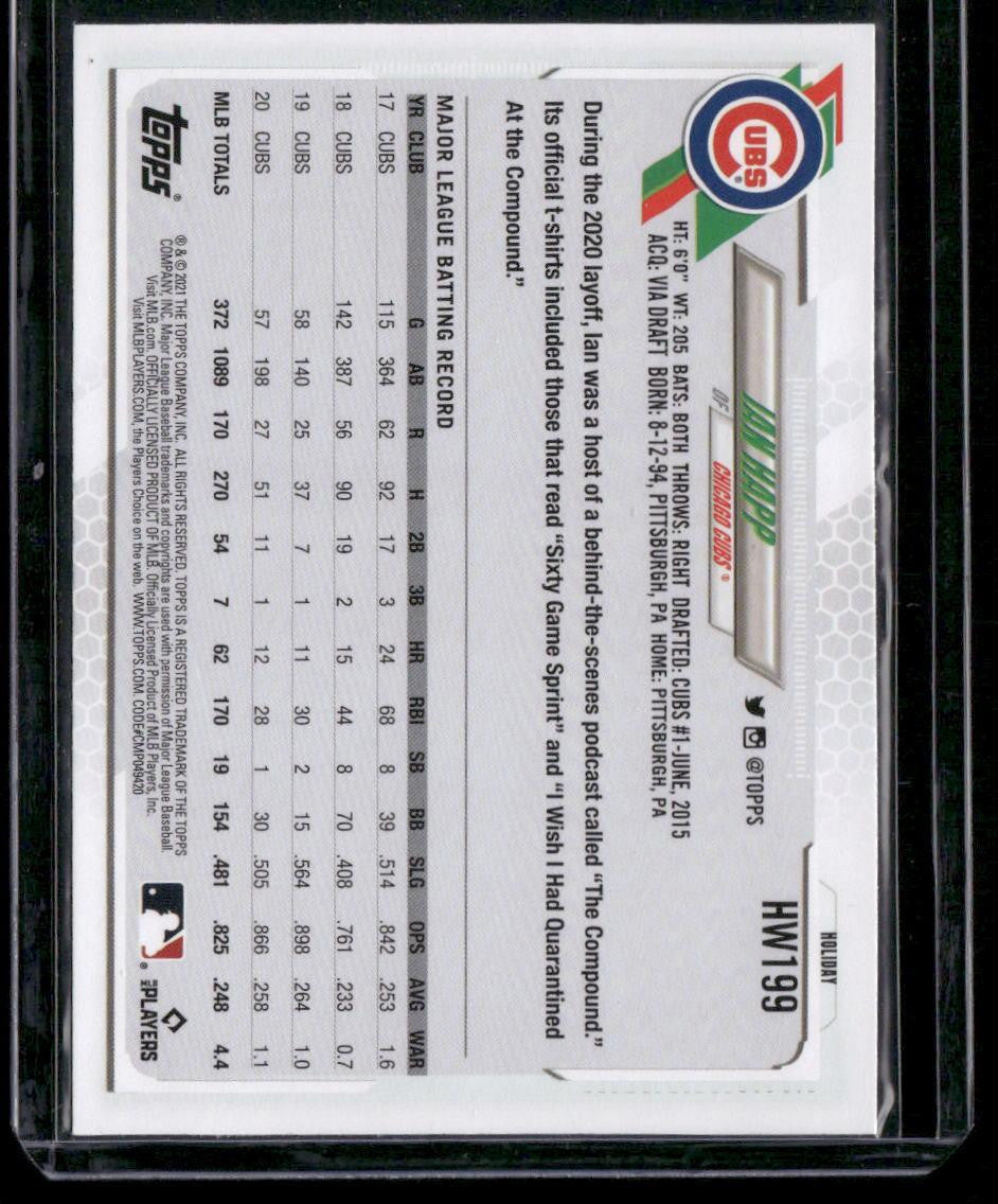 2021 Topps Holiday #HW199 Ian Happ Metallic Holiday