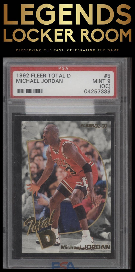 1992 Fleer Total D #5 Michael Jordan PSA 9