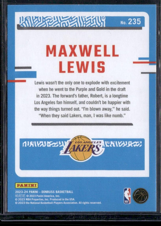 2023-24 Donruss #235 Maxwell Lewis