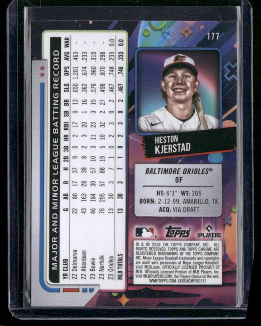 2024 Topps Chrome Cosmic #177 Heston Kjerstad