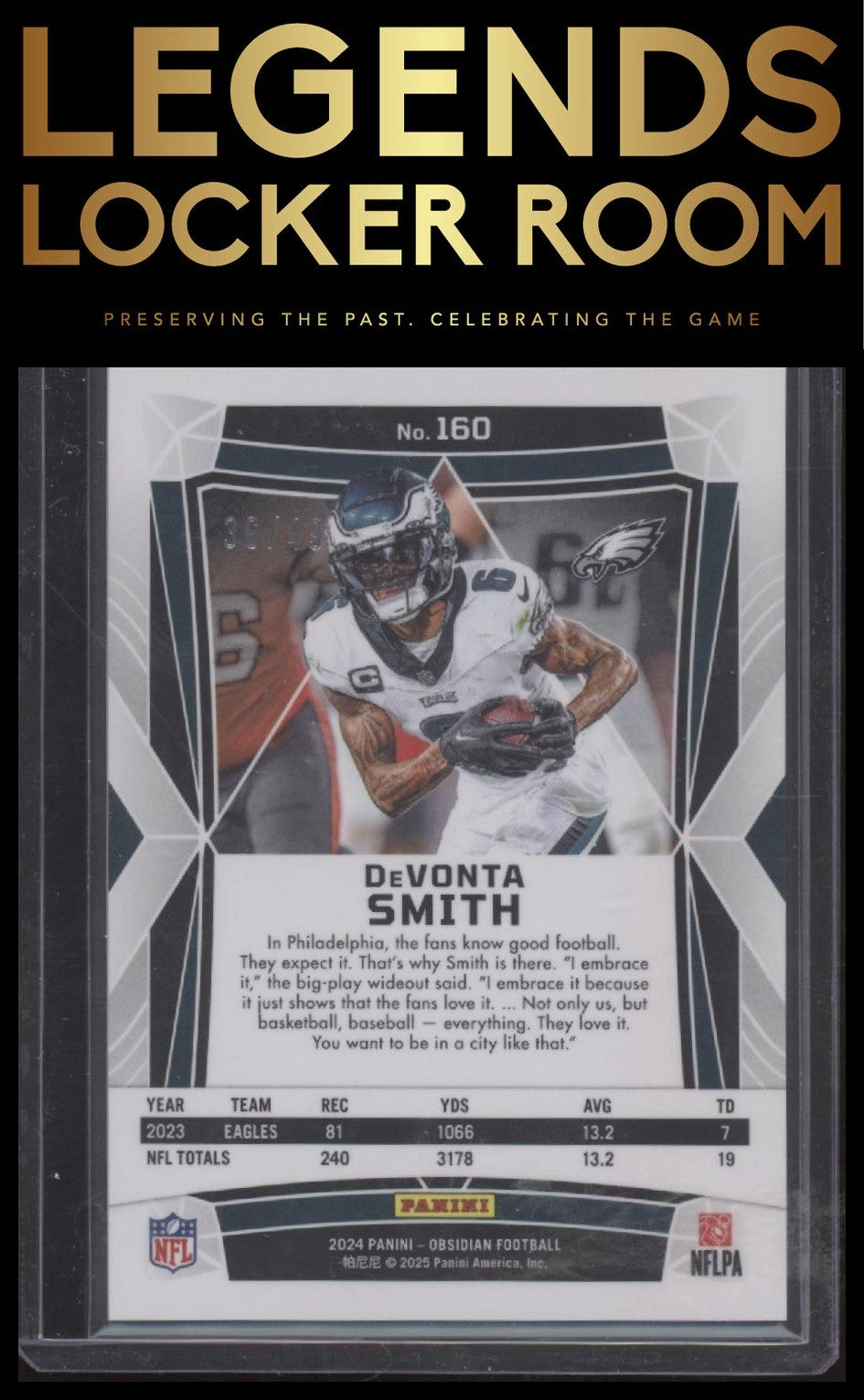 2024 Panini Obsidian #160 DeVonta Smith Red /49
