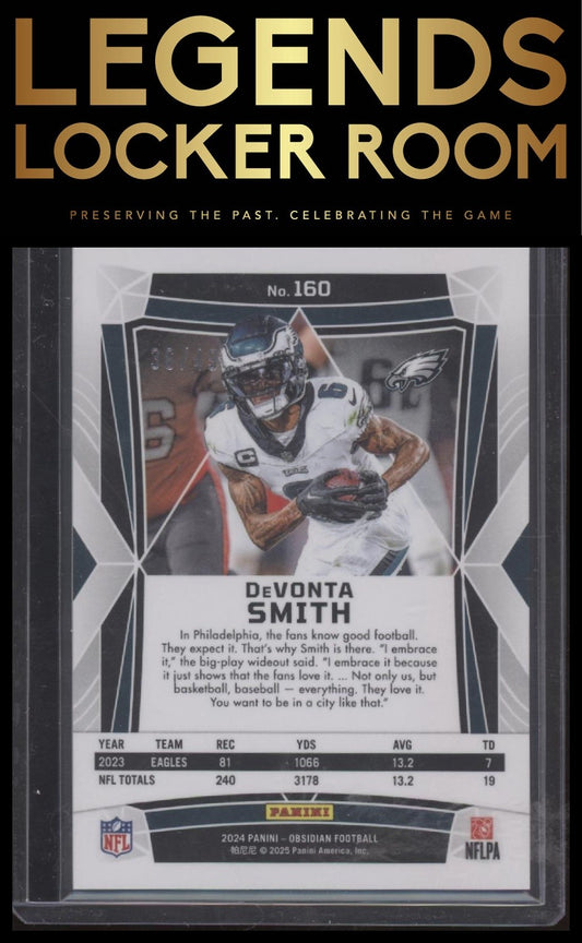 2024 Panini Obsidian #160 DeVonta Smith Red /49