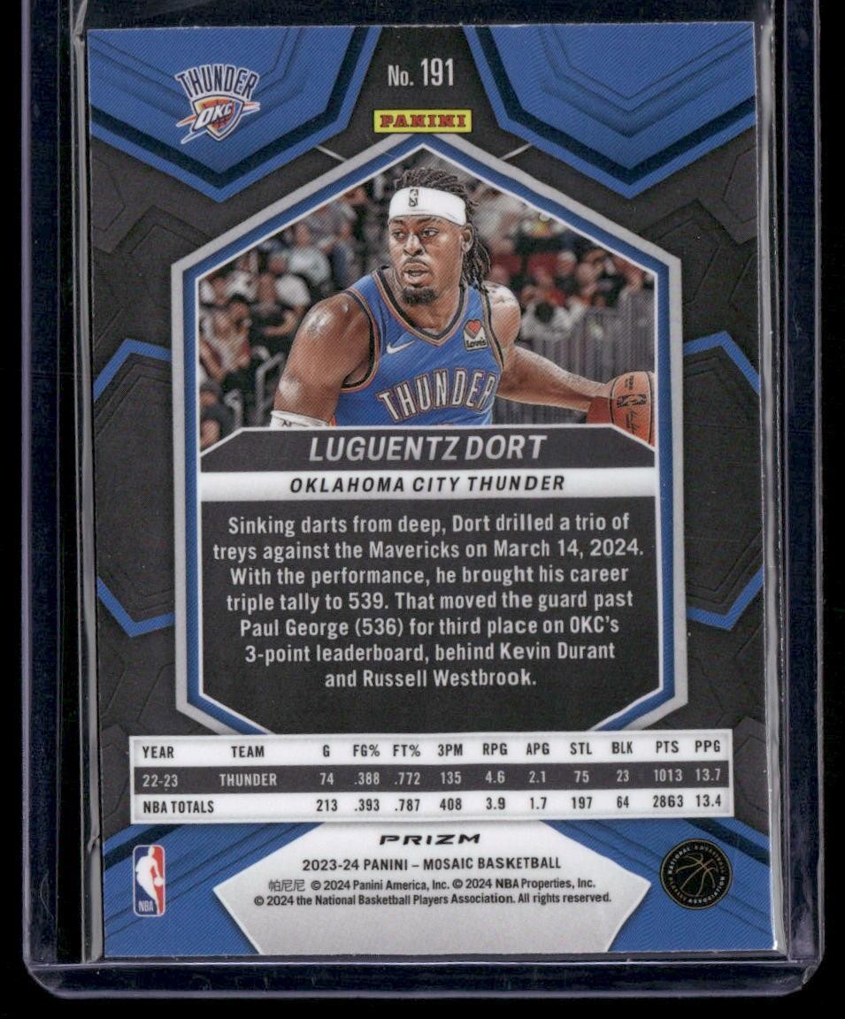 2023-24 Panini Mosaic #191 Luguentz Dort Mosaic