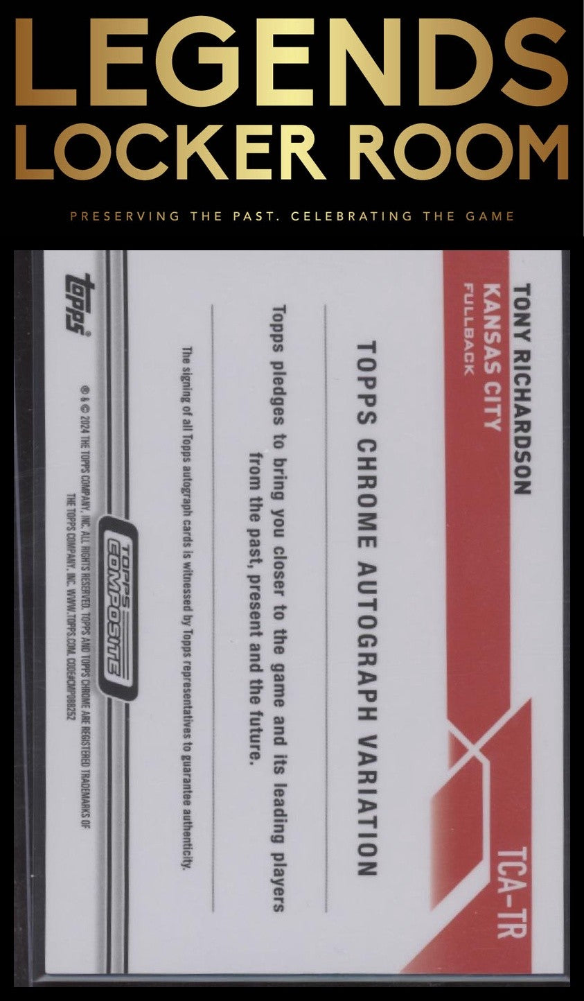 2023 Topps Composite Tony Richardson Topps Chrome Auto Purple Speckle #/199