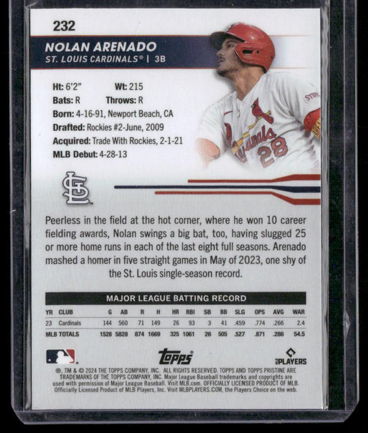 2024 Topps Pristine #232 Nolan Arenado