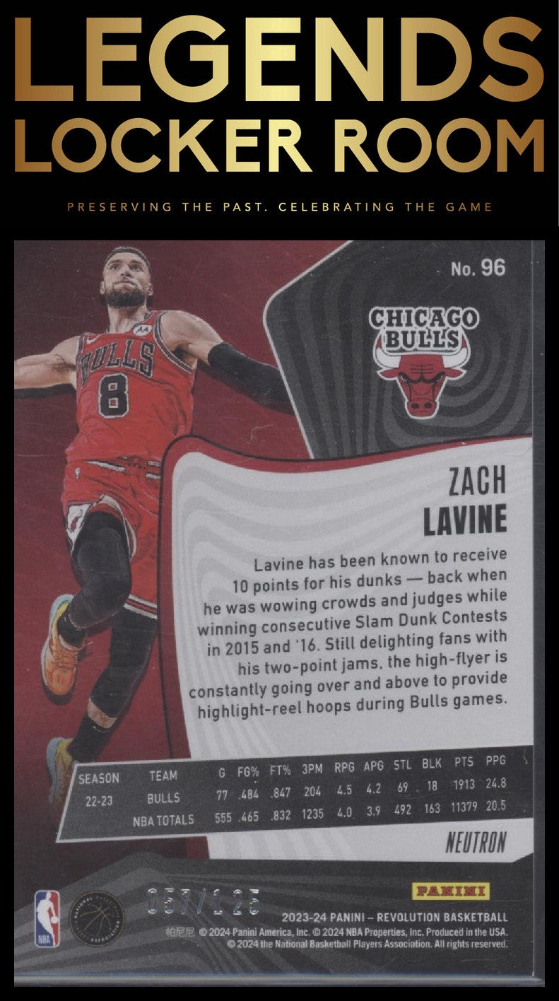 2023-24 Panini Revolution #96 Zach LaVine Neutron #/125