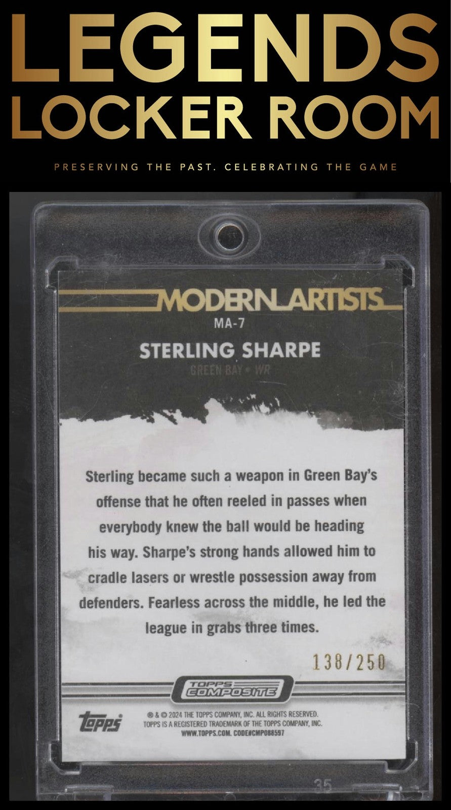 2023 Topps Composite #MA-7 Sterling Sharpe Modern Artists Green #/250