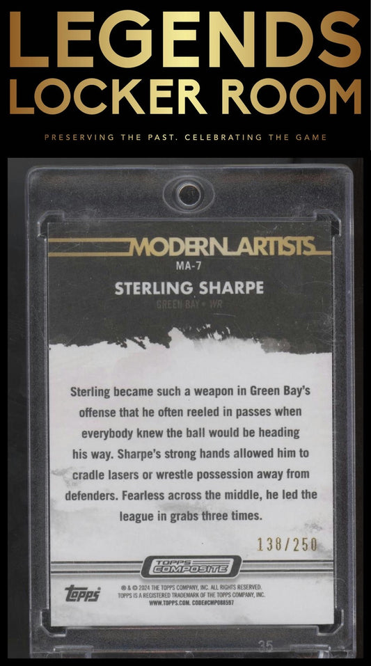 2023 Topps Composite #MA-7 Sterling Sharpe Modern Artists Green #/250