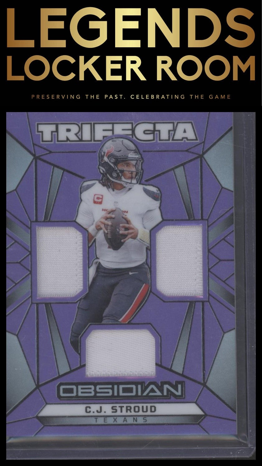 2024 Panini Obsidian - Trifecta Swatches Purple #20 C.J. Stroud #/49