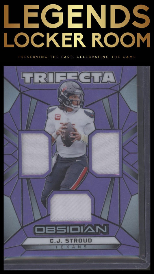 2024 Panini Obsidian - Trifecta Swatches Purple #20 C.J. Stroud #/49