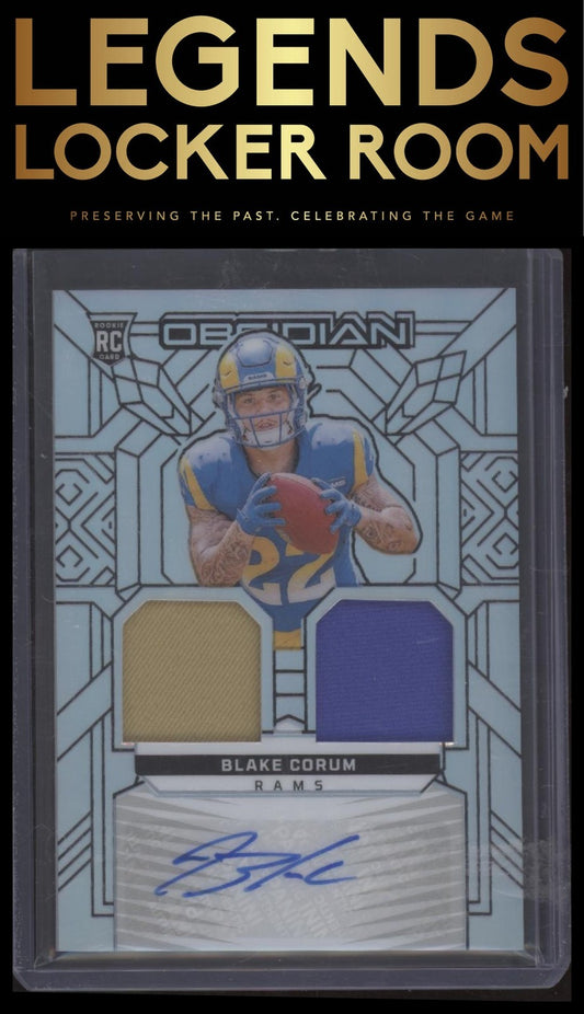 2024 Panini Obsidian Blake Corum Rookie Material Ink /99