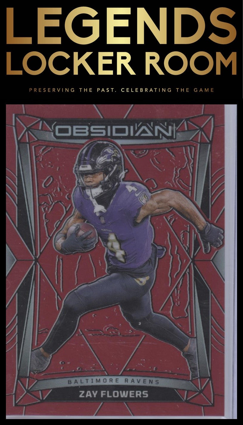 2024 Panini Obsidian Zay Flowers Base Red /49