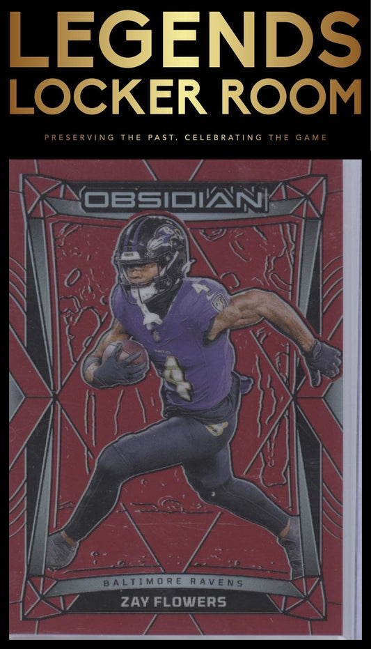 2024 Panini Obsidian Zay Flowers Base Red /49