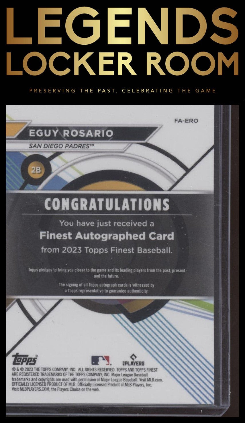 2023 Finest #FA-ERO Eguy Rosario Finest Autographs