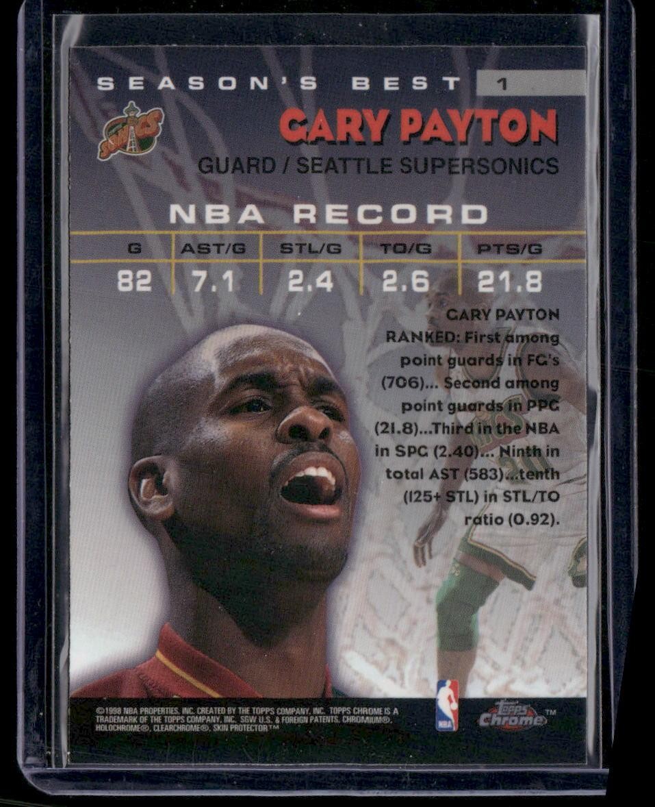1997-98 Topps Chrome #1 Gary Payton Season's Best