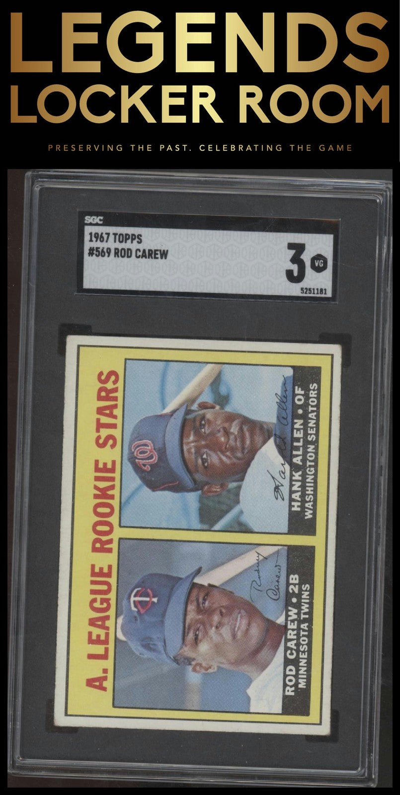 1967 Topps #569 A. League Rookie Stars SGC 3