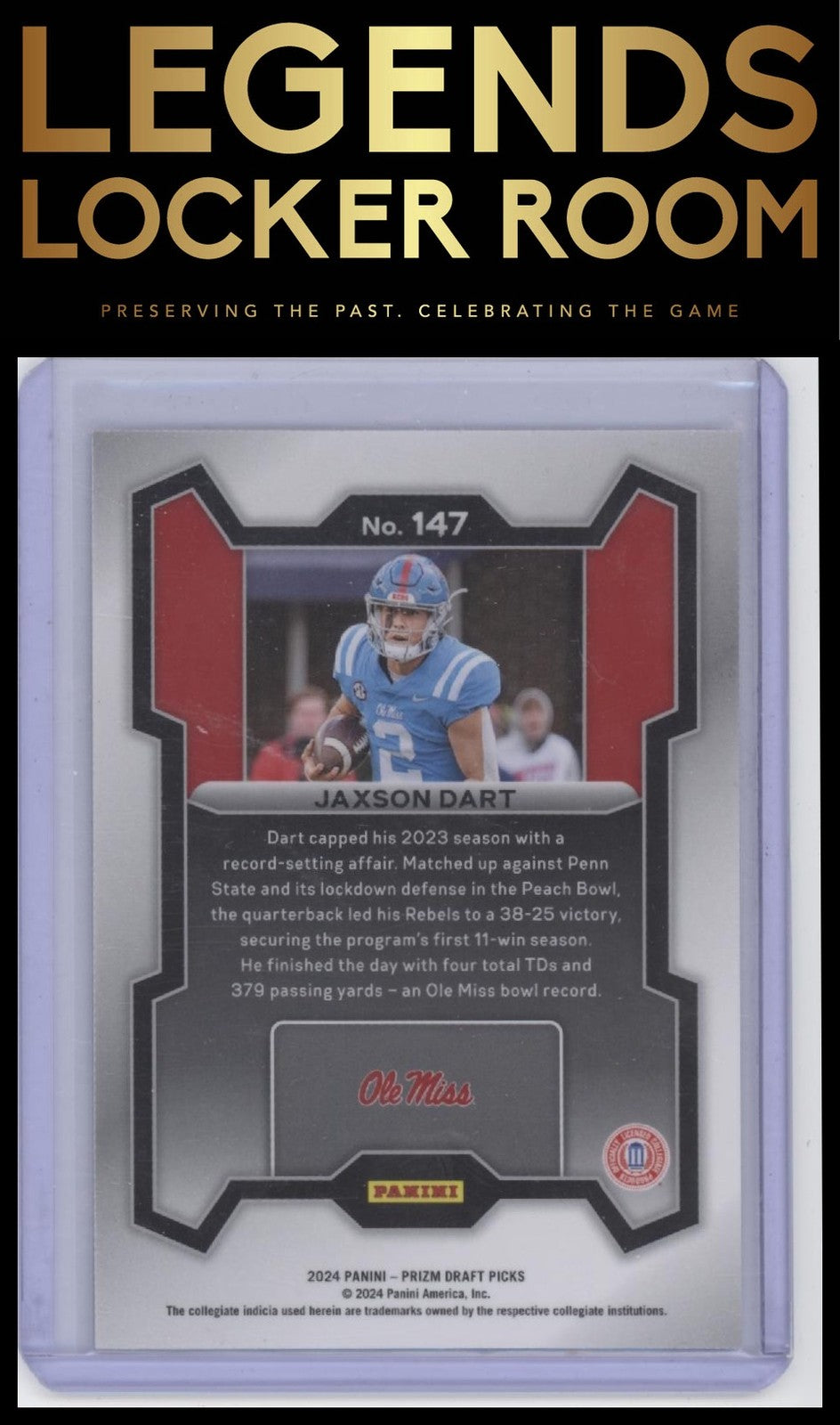 2024 Panini Prizm Draft Picks #147 Jaxson Dart