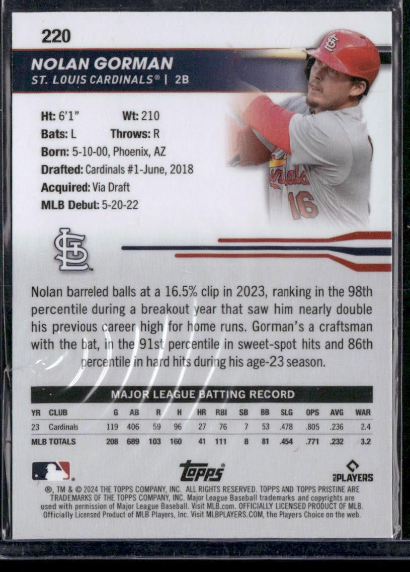 2024 Topps Pristine #220 Nolan Gorman