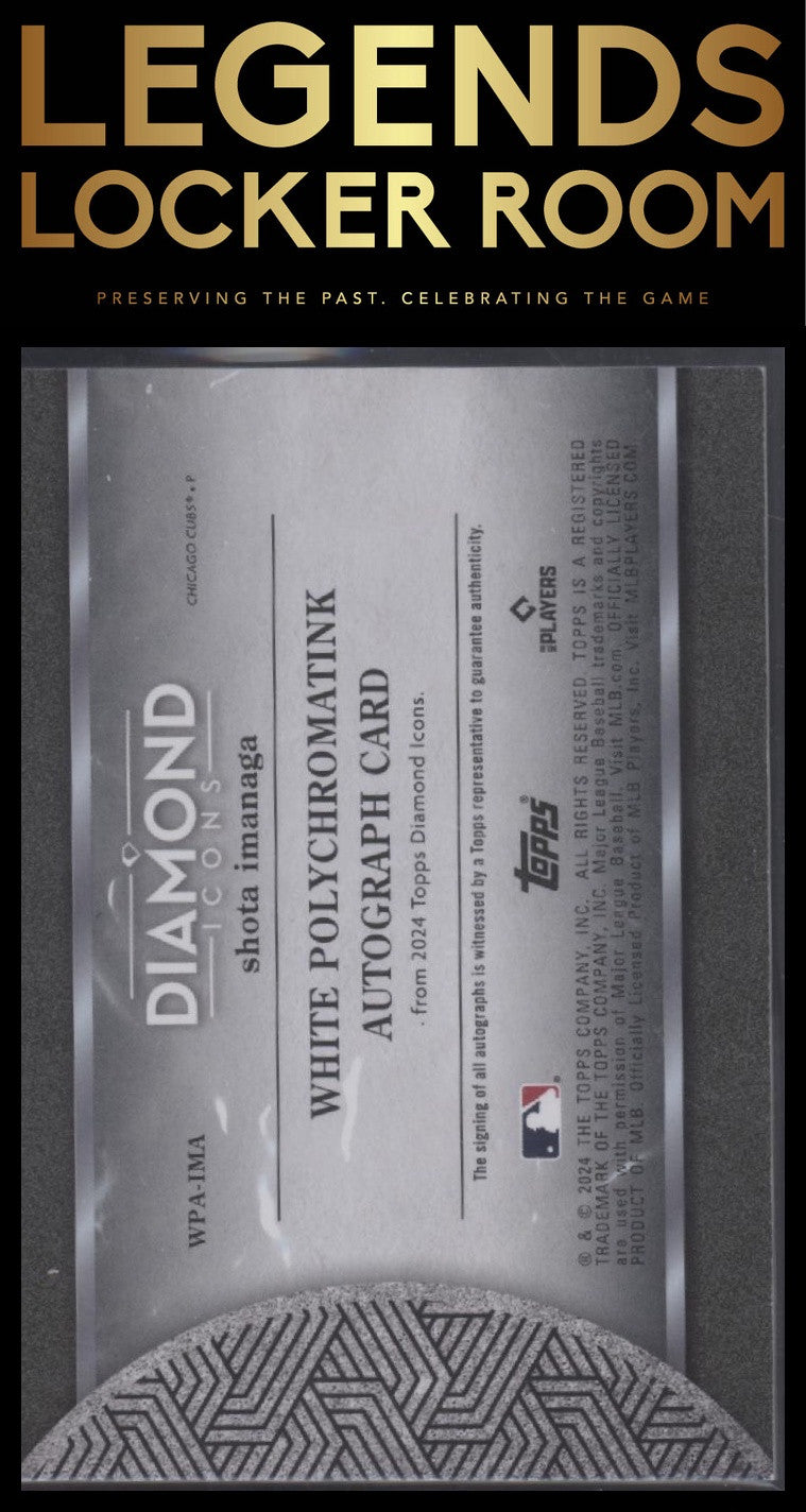 2024 Topps Diamond Icons Shota Imanaga White Polychromatink Black Red Ink #/10