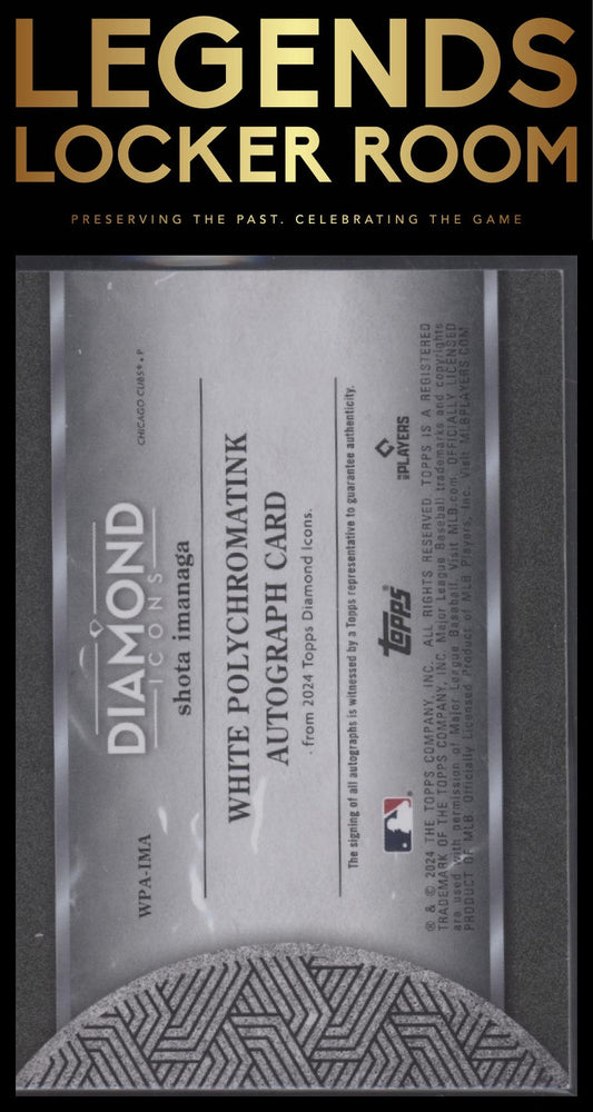 2024 Topps Diamond Icons Shota Imanaga White Polychromatink Black Red Ink #/10