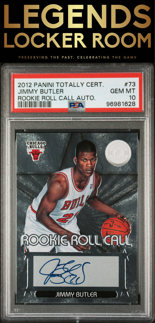 2012 Panini Totally Certified Rookie Roll Call Auto Jimmy Butler PSA 10