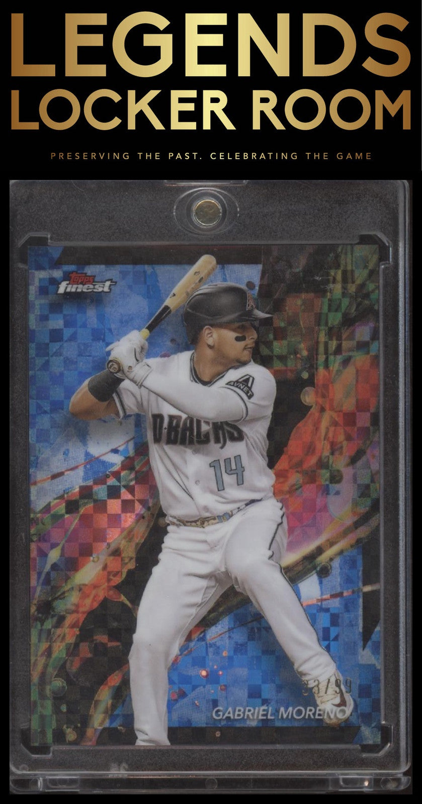 2024 Finest #67 Gabriel Moreno Blue Checkerboard Refractors #/99