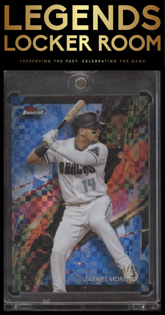 2024 Finest #67 Gabriel Moreno Blue Checkerboard Refractors #/99