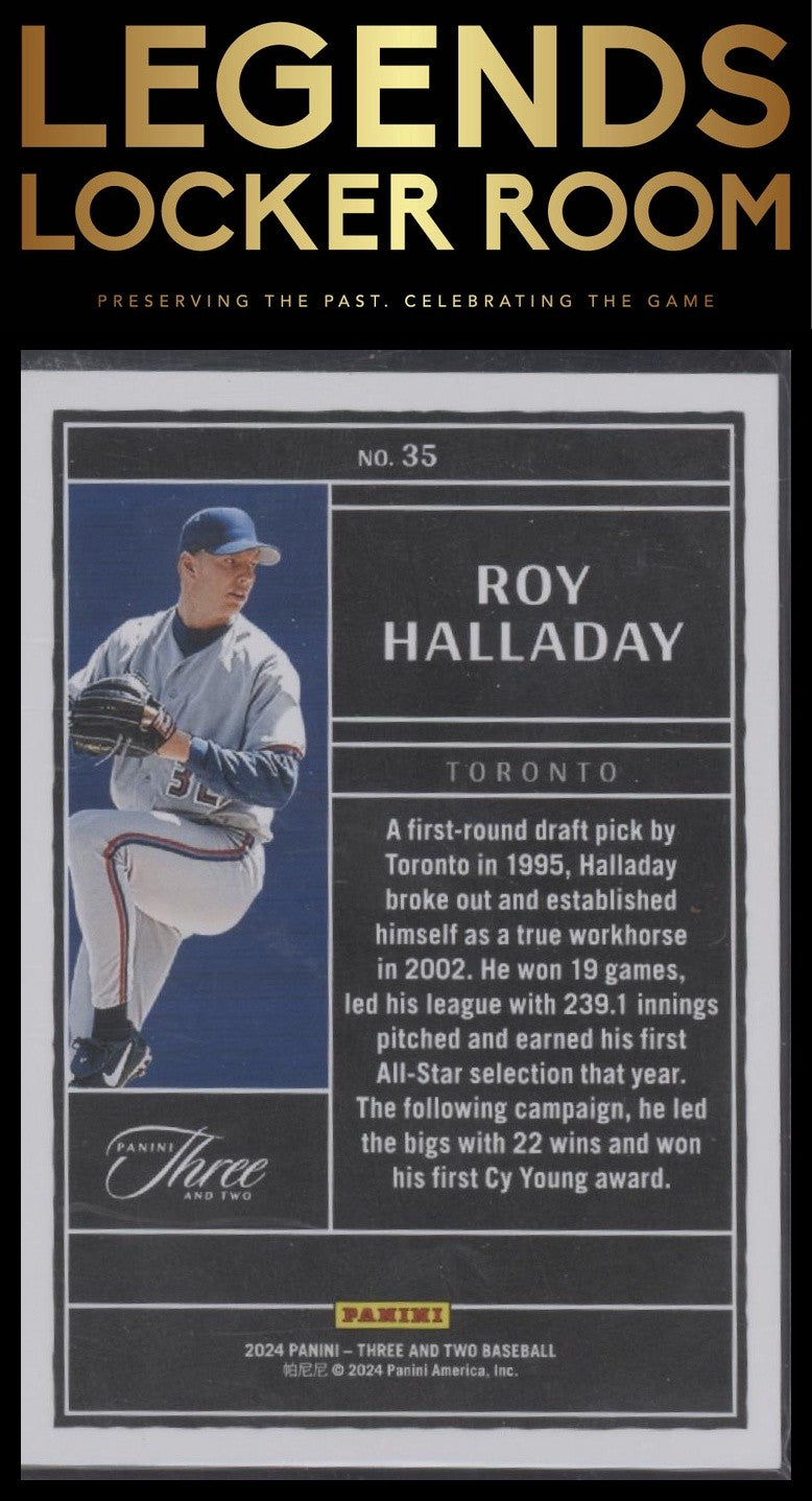 2024 Panini Three and Two #35 Roy Halladay Draft Class Full Count #/32