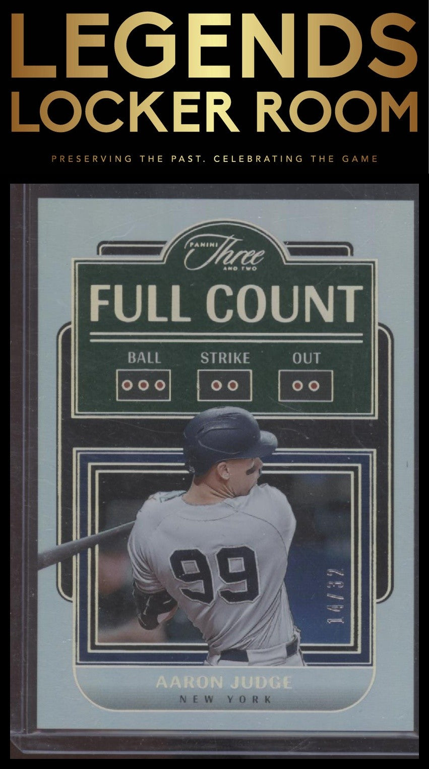 2024 Panini Three and Two #12 Aaron Judge Full Count Three and Two #/32