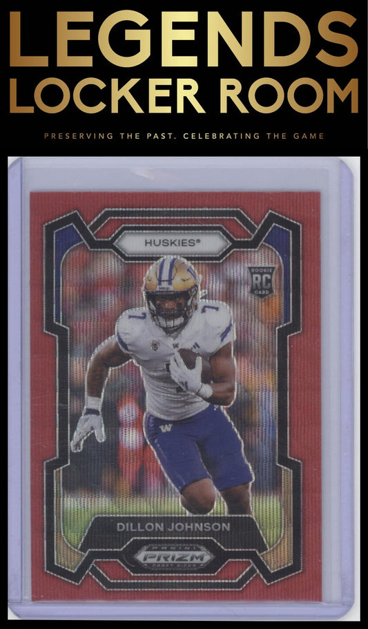 2024 Panini Prizm Draft Picks #173 Dillon Johnson Ruby Wave