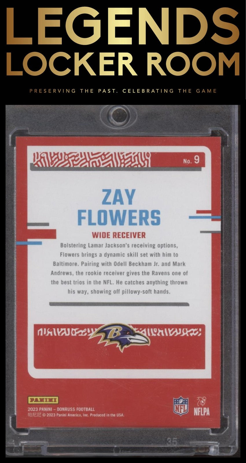 2023 Donruss #9 Zay Flowers The Rookies