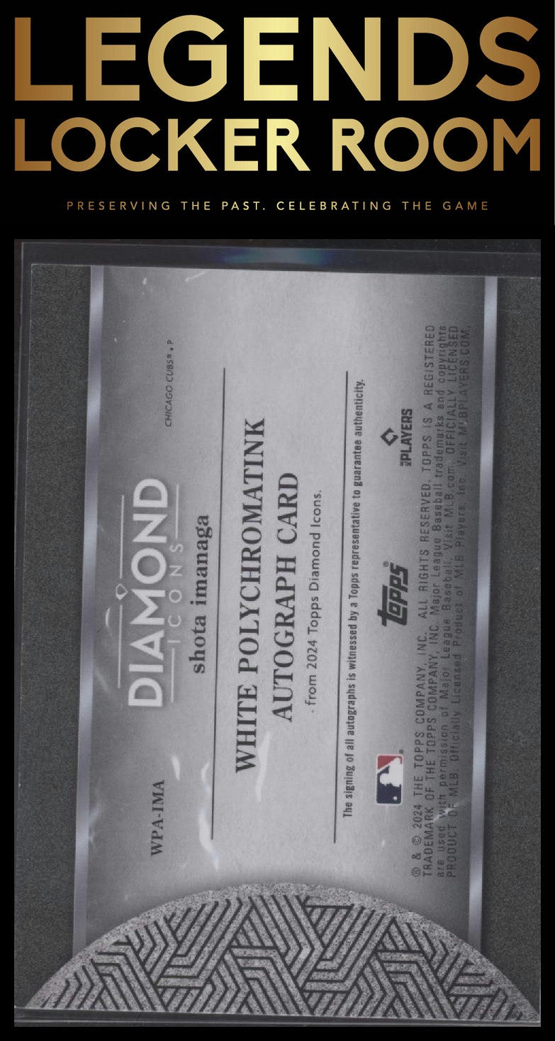 2024 Topps Diamond Icons Shota Imanaga White Polychromatink Red Ink #/15