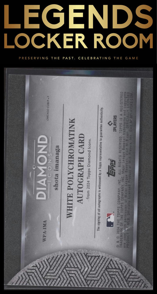 2024 Topps Diamond Icons Shota Imanaga White Polychromatink Red Ink #/15
