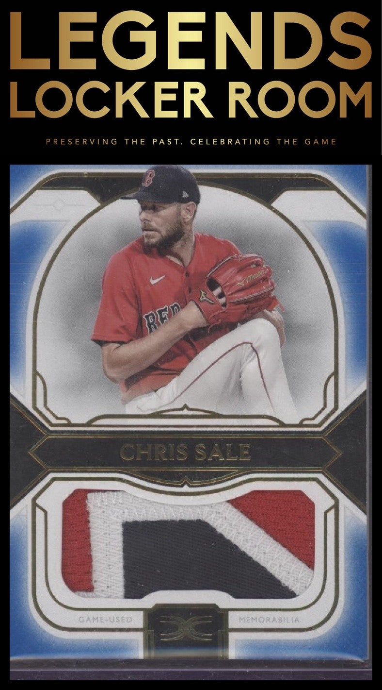 2024 Topps Definitive Collection Chris Sale Jumbo Relic Collection Blue #/30