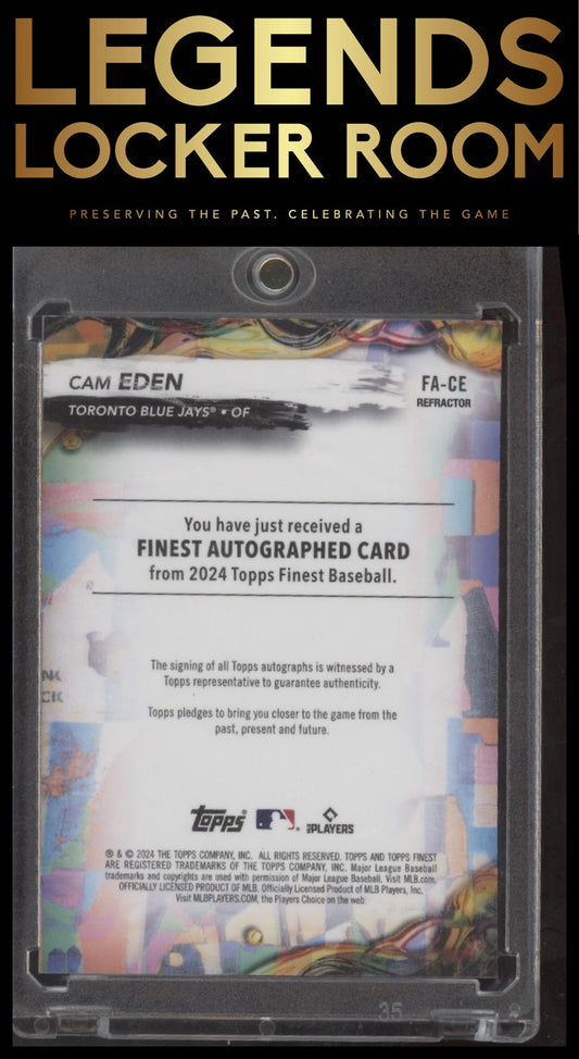 2024 Finest #FA-CE Cam Eden Finest Autographs Refractors