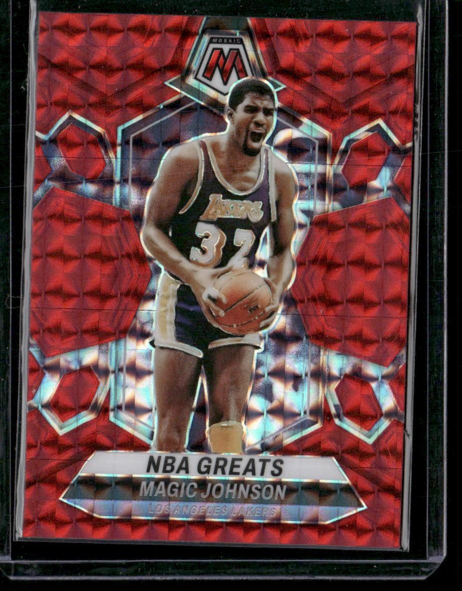 2023-24 Panini Mosaic #295 Magic Johnson Red