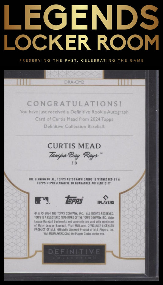 2024 Topps Definitive Collection Curtis Mead Definitive Rookie Autographs #/50