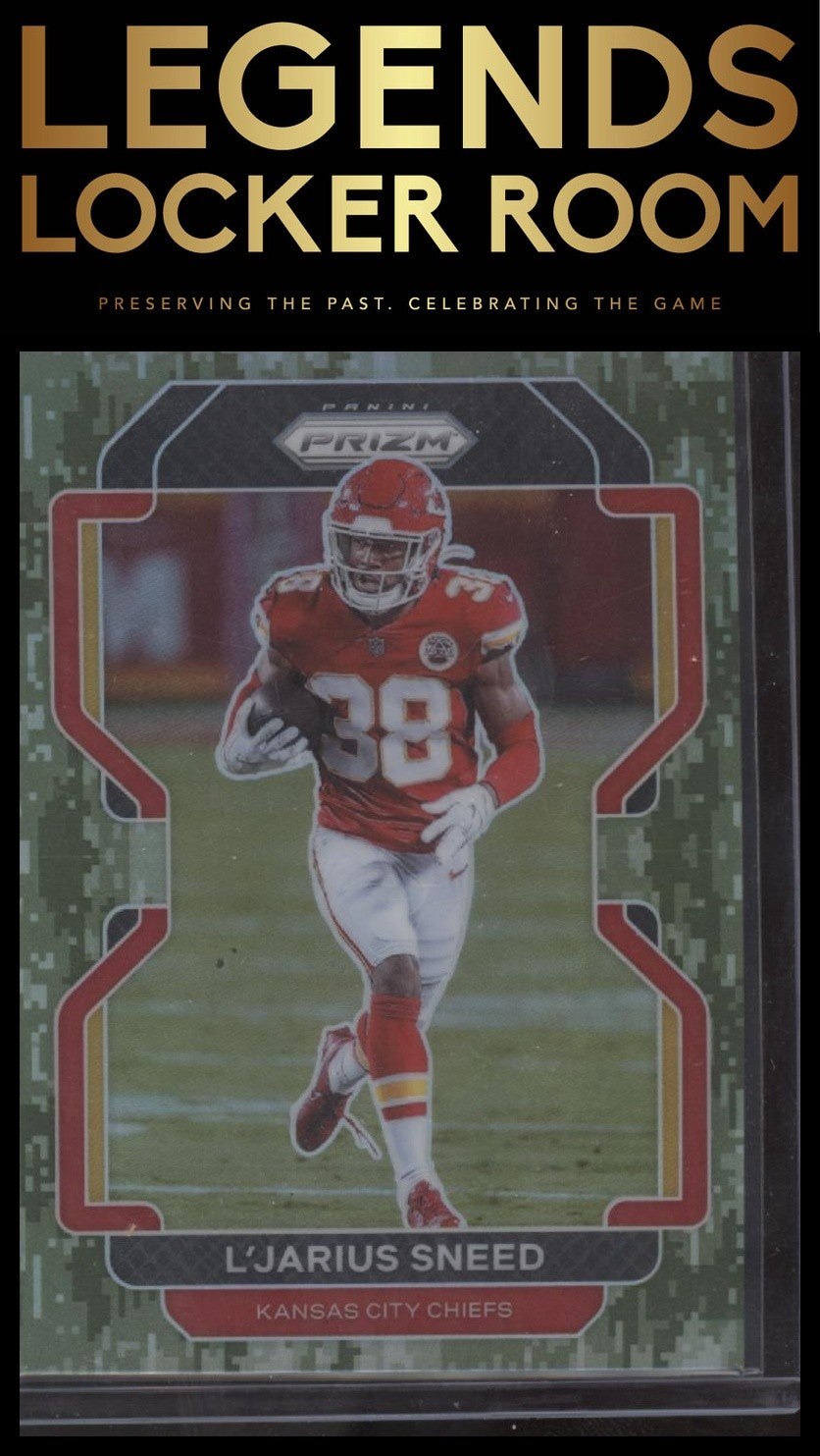 2021 Panini Prizm #195 L'Jarius Sneed Forest Camo #/15