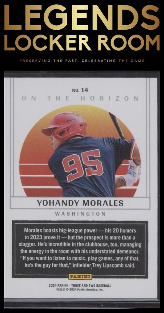 2024 Panini Three and Two #14 Yohandy Morales On the Horizon Three and Two #/32