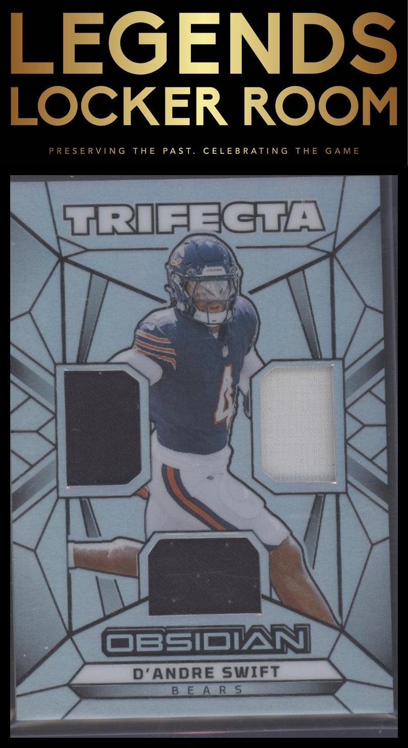 2024 Panini Obsidian - Trifecta Swatches Silver #45 D'Andre Swift #/99