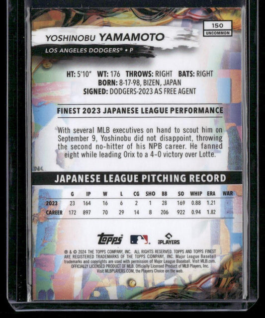 2024 Finest #150 Yoshinobu Yamamoto