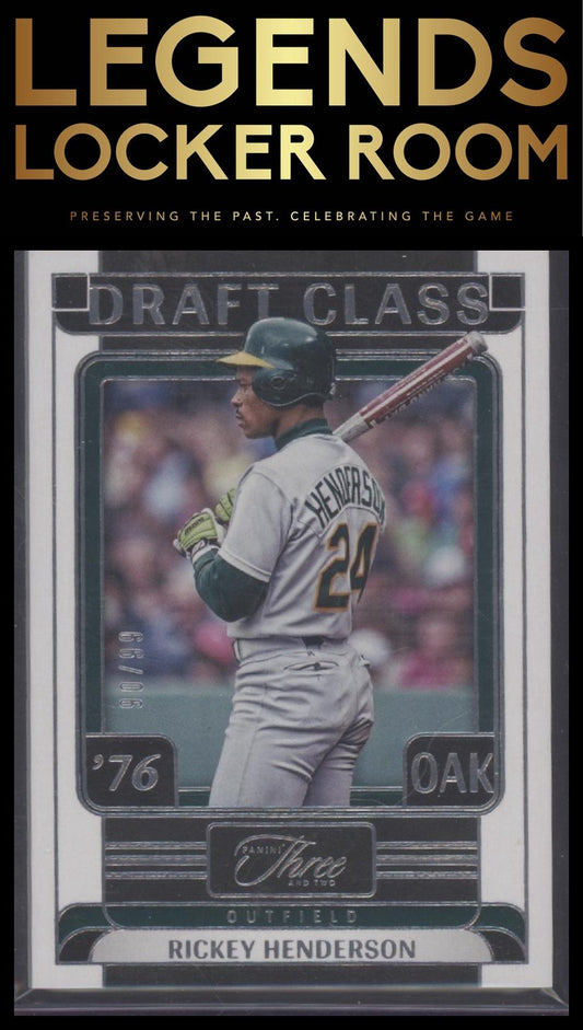 2024 Panini Three and Two #31 Rickey Henderson Draft Class #/99