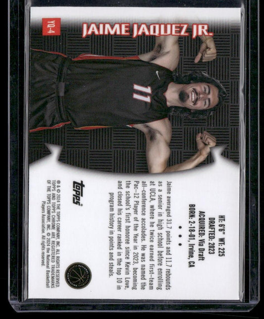 2023-24 Topps Chrome #YQ-4 Jaime Jaquez Jr. Youthquake