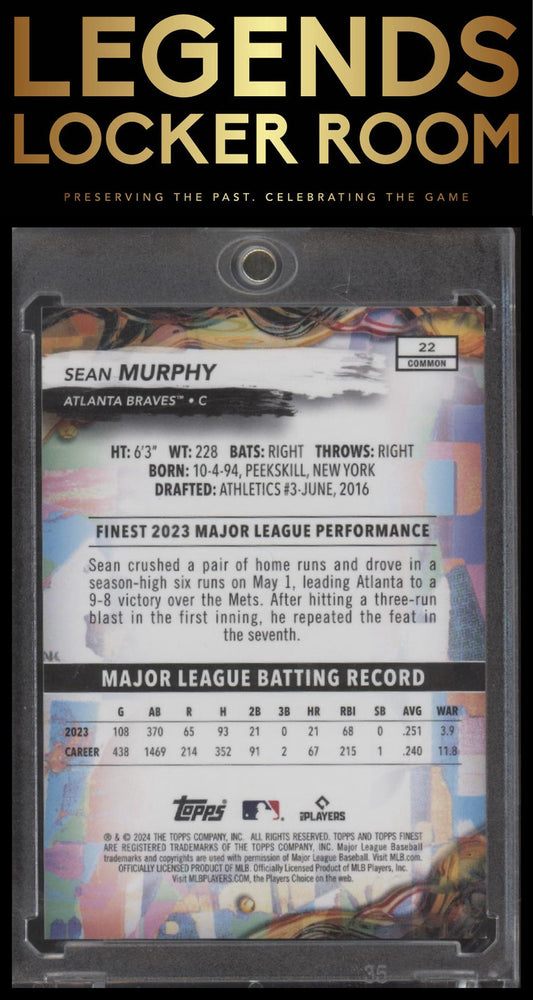 2024 Finest #22 Sean Murphy Purple Refractor #/250