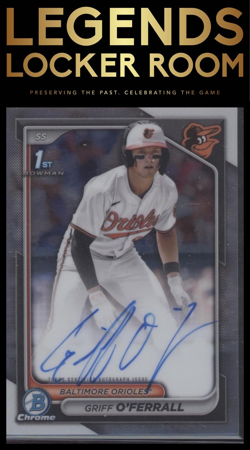 2024 Bowman Draft #CPA-GO Griff O'Ferrall Chrome Prospect Autographs
