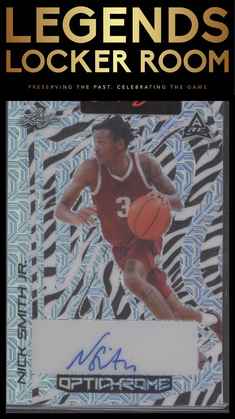 2022-23 Leaf Optichrome Nick Smith Jr. Draft Odyssey Autographs Mojo Zebra #/1