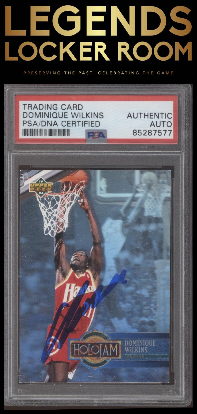 1993-94 Upper Deck Holojams #H1 Dominique Wilkins PSA Authentic Auto